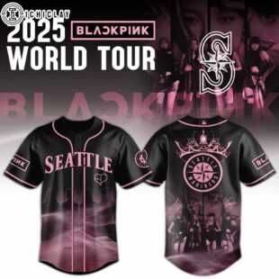 Seattle Mariners MLB x Black Pink World Tour Baseball Jersey For Fans