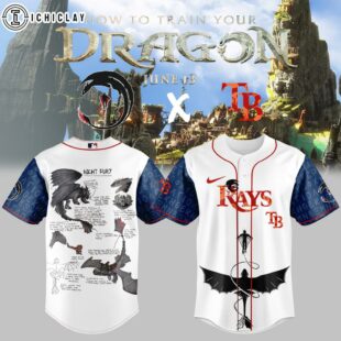 Tampa Bay Rays MLB x How to Train Your Dragon Baseball Jersey For Fans