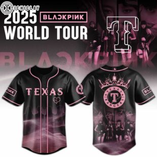 Texas Rangers MLB x Black Pink World Tour Baseball Jersey For Fans