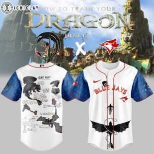 Toronto Blue Jays MLB x How to Train Your Dragon Baseball Jersey For Fans