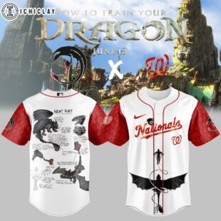 Washington Nationals MLB x How to Train Your Dragon Baseball Jersey For Fans