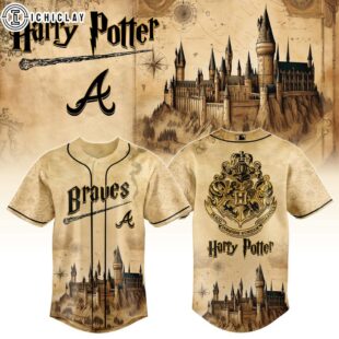 Atlanta Braves MLB x Harry Potter Hogwarts Baseball Jersey Shirt