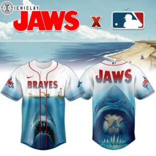 Atlanta Braves MLB x JAWS Baseball Jersey Shirt For Fans