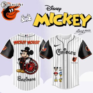 Baltimore Orioles MLB x Mickey Mouse And Friends Baseball Jersey Shirt