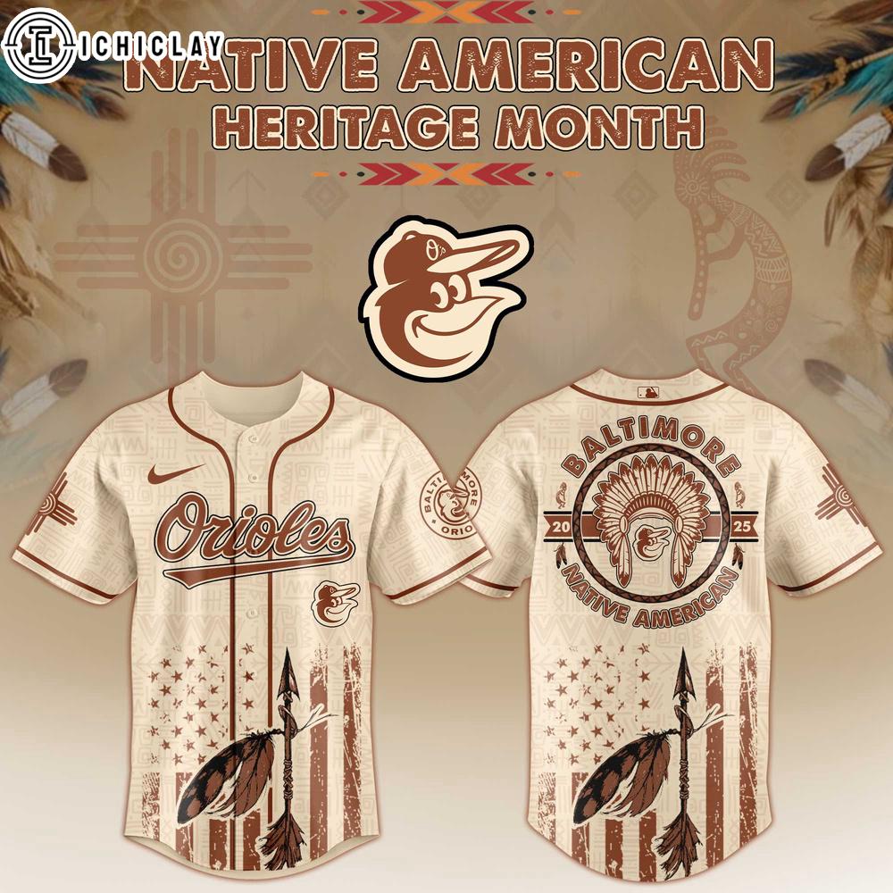Baltimore Orioles MLB x Native American Heritage Month Baseball Jersey Shirt For Fans