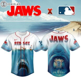 Boston Red Sox MLB x JAWS Baseball Jersey Shirt For Fans