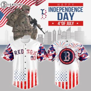 Boston Red Sox MLB x The 4th of July x Military Baseball Jersey Shirt