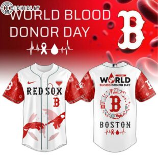 Boston Red Sox MLB x World Blood Donor Day Baseball Jersey For Fans