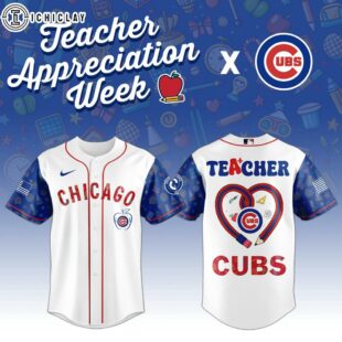 Chicago Cubs MLB X Teacher Appreciation Week Baseball Jersey Shirt