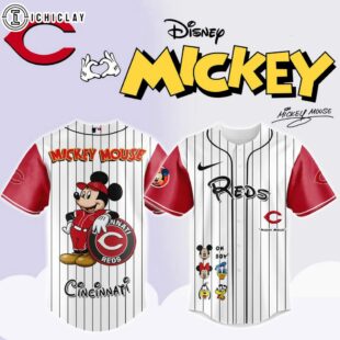 Cincinnati Reds MLB x Mickey Mouse And Friends Baseball Jersey Shirt