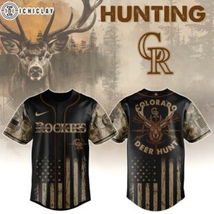 Colorado Rockies MLB x Deer Hunting Baseball Jersey Shirt