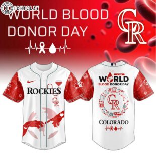 Colorado Rockies MLB x World Blood Donor Day Baseball Jersey For Fans