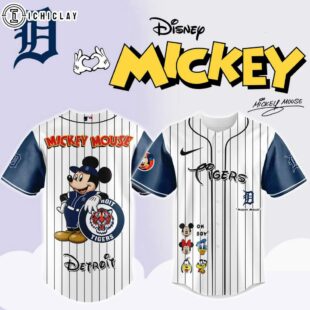 Detroit Tigers MLB x Mickey Mouse And Friends Baseball Jersey Shirt