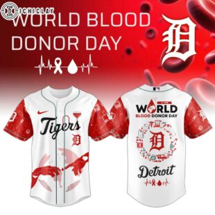 Detroit Tigers MLB x World Blood Donor Day Baseball Jersey For Fans