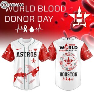 Houston Astros MLB x World Blood Donor Day Baseball Jersey For Fans