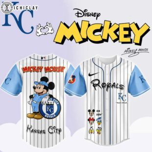 Kansas City Royals MLB x Mickey Mouse And Friends Baseball Jersey Shirt