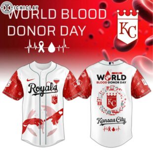 Kansas City Royals MLB x World Blood Donor Day Baseball Jersey For Fans