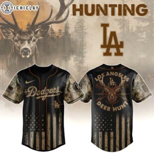 Los Angeles Dodgers MLB x Deer Hunting Baseball Jersey Shirt