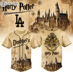 Los Angeles Dodgers MLB x Harry Potter Hogwarts Baseball Jersey Shirt