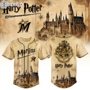 Miami Marlins MLB x Harry Potter Hogwarts Baseball Jersey Shirt