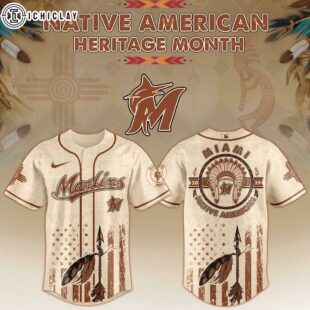Miami Marlins MLB x Native American Heritage Month Baseball Jersey Shirt For Fans