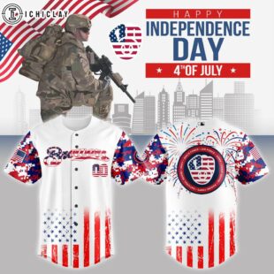 Milwaukee Brewers MLB x The 4th of July x Military Baseball Jersey Shirt