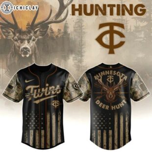 Minnesota Twins MLB x Deer Hunting Baseball Jersey Shirt