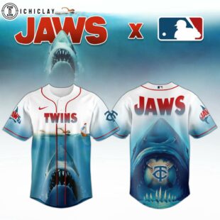 Minnesota Twins MLB x JAWS Baseball Jersey Shirt For Fans