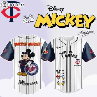 Minnesota Twins MLB x Mickey Mouse And Friends Baseball Jersey Shirt