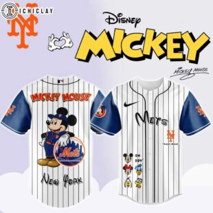 New York Mets MLB x Mickey Mouse And Friends Baseball Jersey Shirt