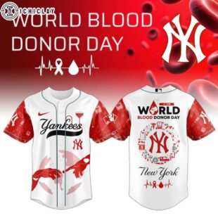 New York Yankees MLB x World Blood Donor Day Baseball Jersey For Fans
