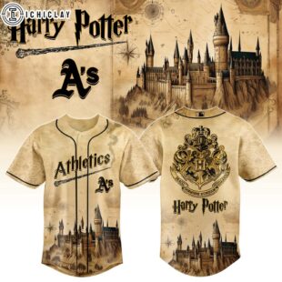 Oakland Athletics MLB x Harry Potter Hogwarts Baseball Jersey Shirt