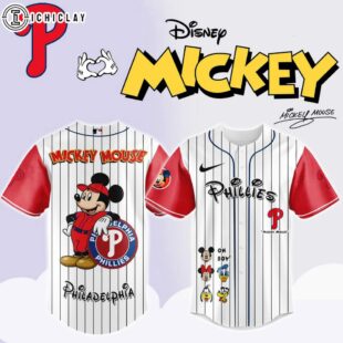 Philadelphia Phillies MLB x Mickey Mouse And Friends Baseball Jersey Shirt