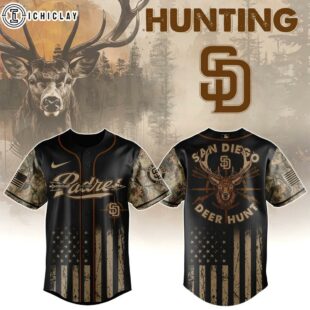 San Diego Padres MLB x Deer Hunting Baseball Jersey Shirt