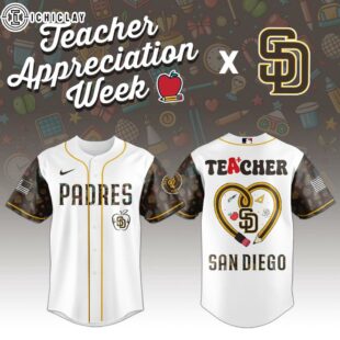 San Diego Padres MLB X Teacher Appreciation Week Baseball Jersey Shirt