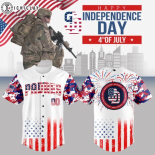 San Diego Padres MLB x The 4th of July x Military Baseball Jersey Shirt