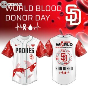 San Diego Padres MLB x World Blood Donor Day Baseball Jersey For Fans