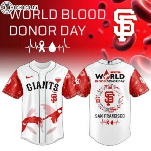 San Francisco Giants MLB x World Blood Donor Day Baseball Jersey For Fans