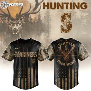 Seattle Mariners MLB x Deer Hunting Baseball Jersey Shirt