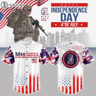 Seattle Mariners MLB x The 4th of July x Military Baseball Jersey Shirt