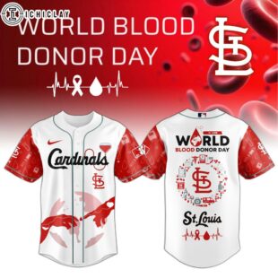 St. Louis Cardinals MLB x World Blood Donor Day Baseball Jersey For Fans