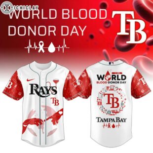 Tampa Bay Rays MLB x World Blood Donor Day Baseball Jersey For Fans