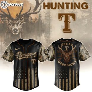 Texas Rangers MLB x Deer Hunting Baseball Jersey Shirt