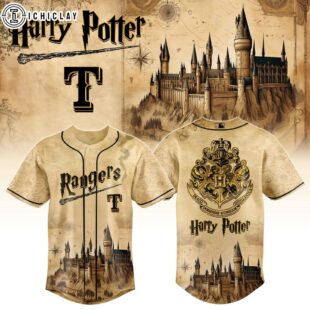 Texas Rangers MLB x Harry Potter Hogwarts Baseball Jersey Shirt