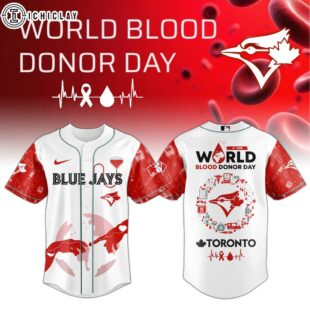 Toronto Blue Jays MLB x World Blood Donor Day Baseball Jersey For Fans