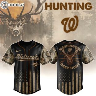 Washington Nationals MLB x Deer Hunting Baseball Jersey Shirt