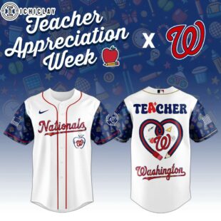 Washington Nationals MLB X Teacher Appreciation Week Baseball Jersey Shirt