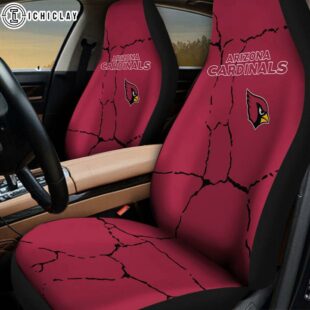 Arizona Cardinals Crack Pattern Car Seat Cover