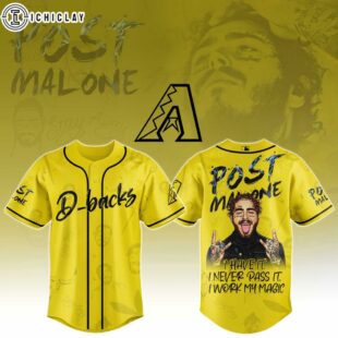 Arizona Diamondbacks MLB x Post Malone Tour Baseball Jersey For Fans