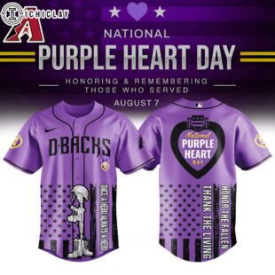 Arizona Diamondbacks MLB X Purple Heart Day Baseball Jersey Shirt